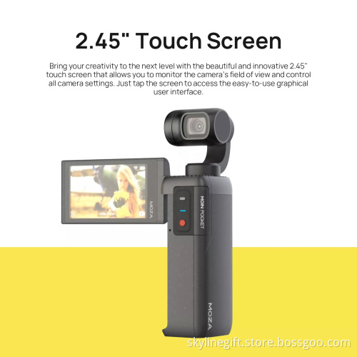 Moza Moin camera pocket Gimbal sports mini handheld high-definition 4K anti-shake vlog portable outdoor stabilizer action camera